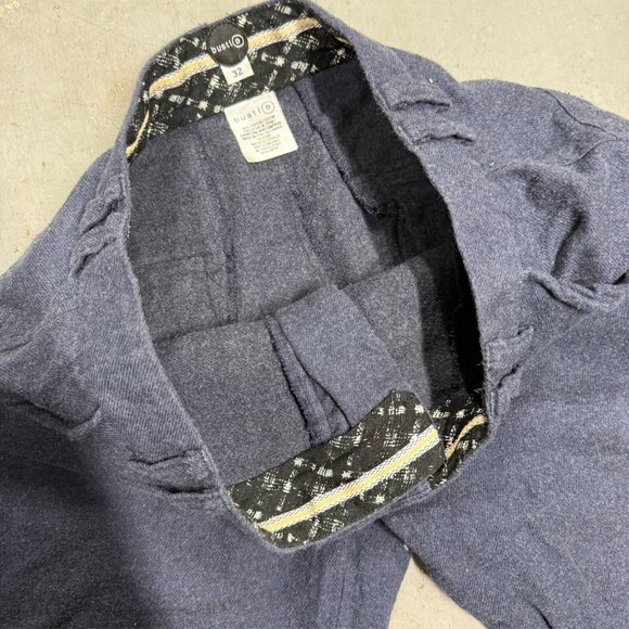 Bustle Clothing Flannel Pants Cotton Trousers Made in Canada Blue W30xL32 - Picture 4 of 7